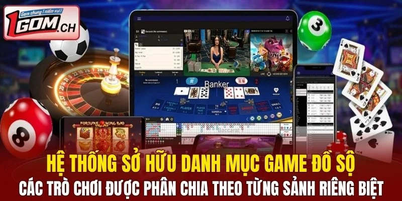 Hệ thống sở hữu danh mục game đồ sộ